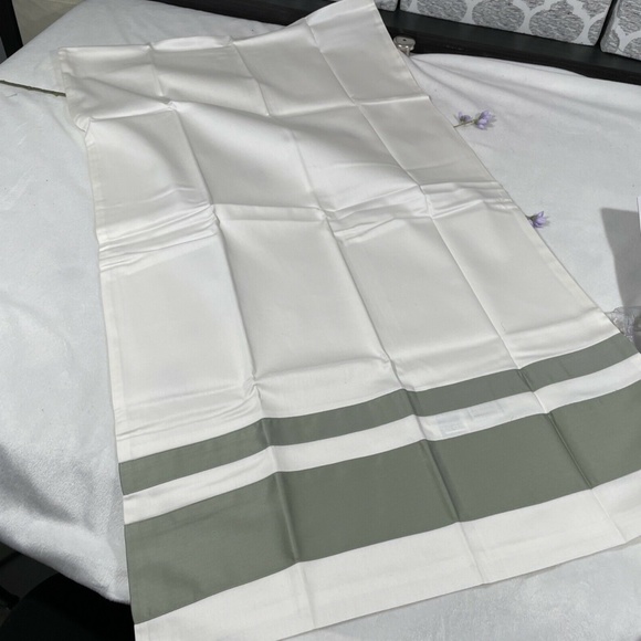 NIB [ 1 King ] Pillow Sham for Frette At Home Brenta in‎ Ivory / Sage Green - Picture 3 of 12
